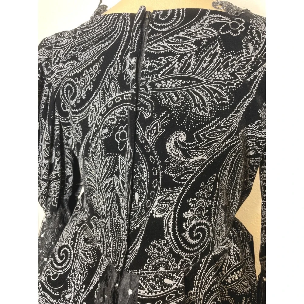 Womens Dress Gothic Victorian Renaissance 12 Black Silver
